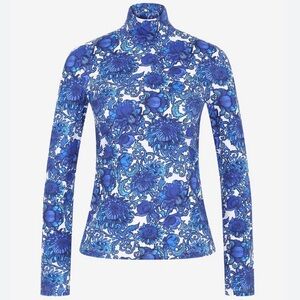 LA DoubleJ Vibrant Blue Patterned Long Sleeve Top